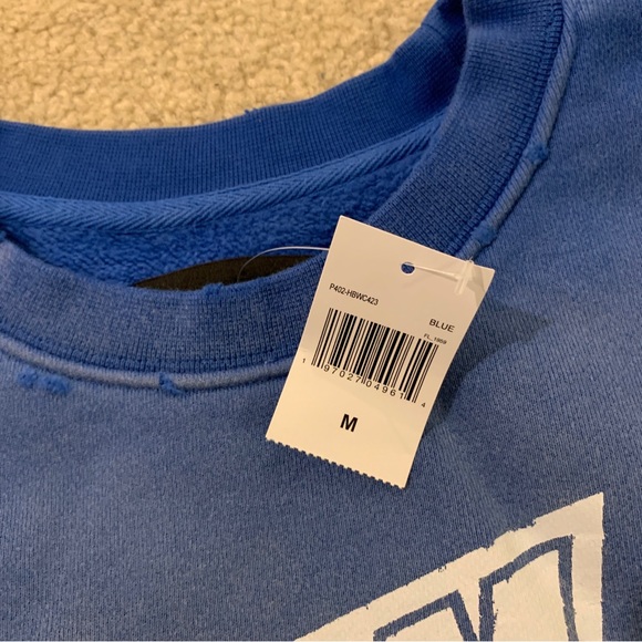 Purple Brand New York City Victoria Blue Sweatshirt Long Sleeve Mens Size M NEW - Picture 8 of 16